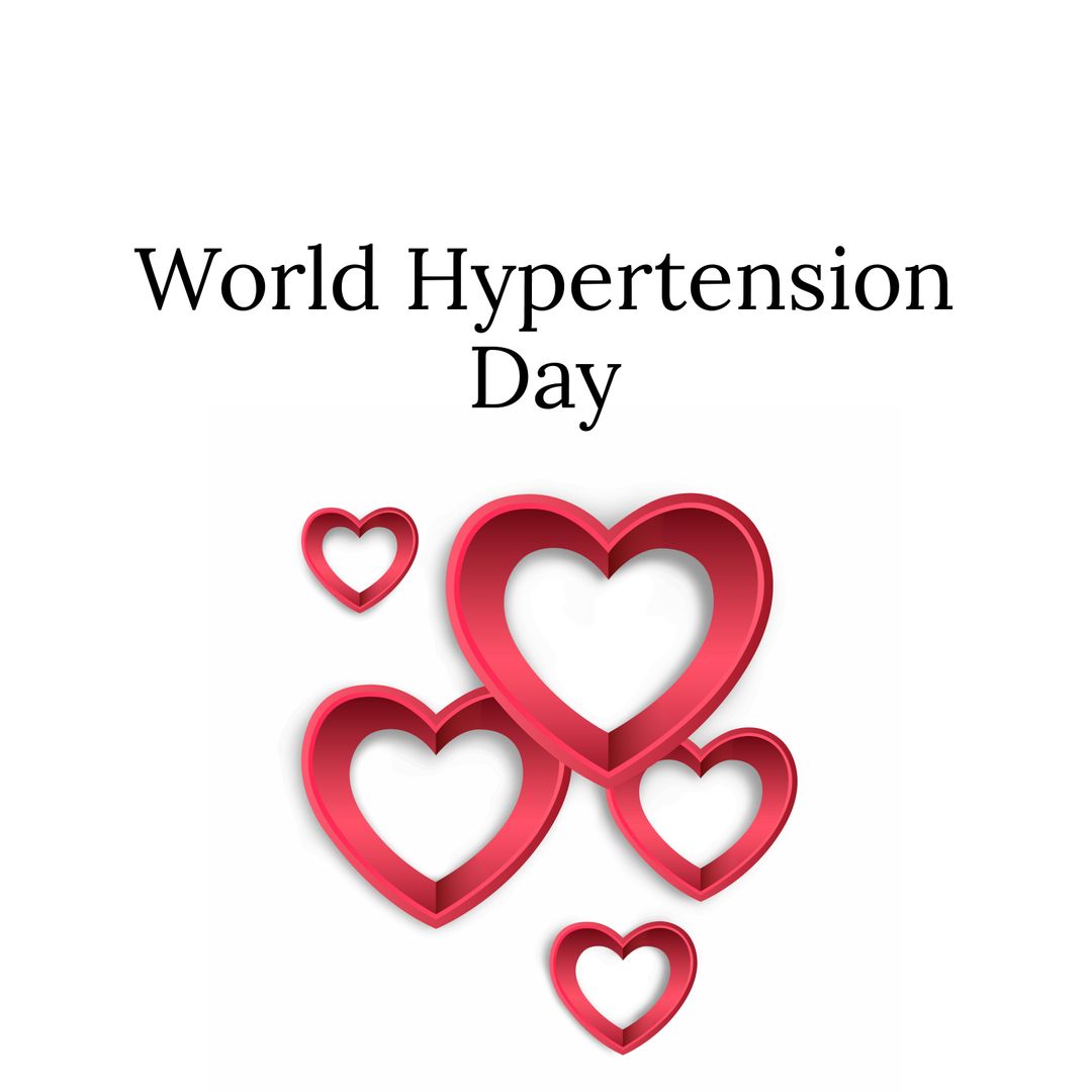 World Hypertension Day Design with Red Heart Symbols - Download Free Stock Images Pikwizard.com