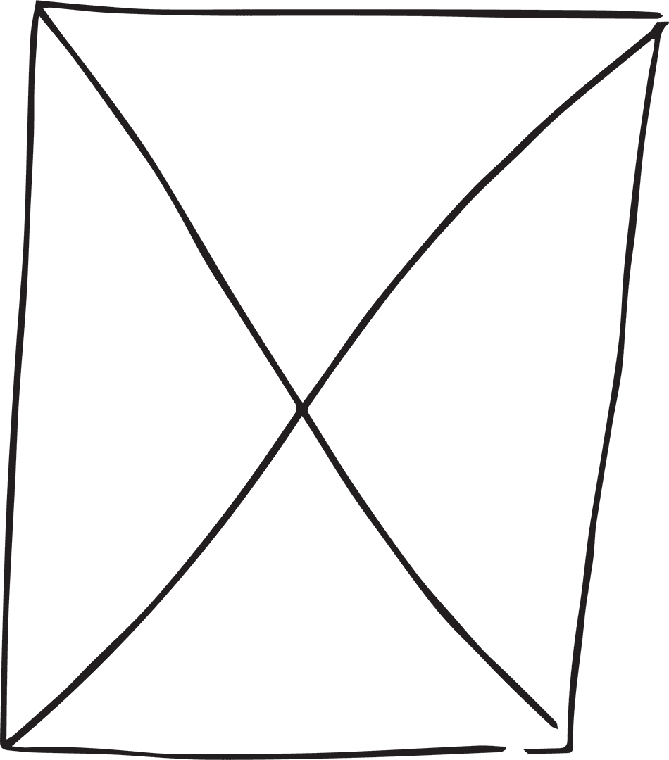 Simple Black Envelope Icon Digital PNG on Transparent Background