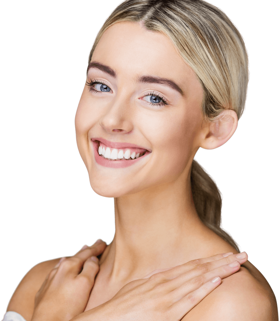 Portrait of Smiling Woman on Transparent Background Perfect for Marketing