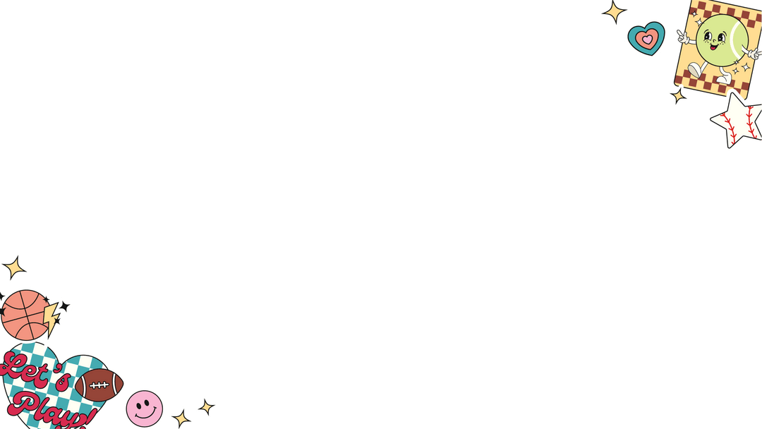 Dynamic Sports-Themed Stickers on Transparent Canvas