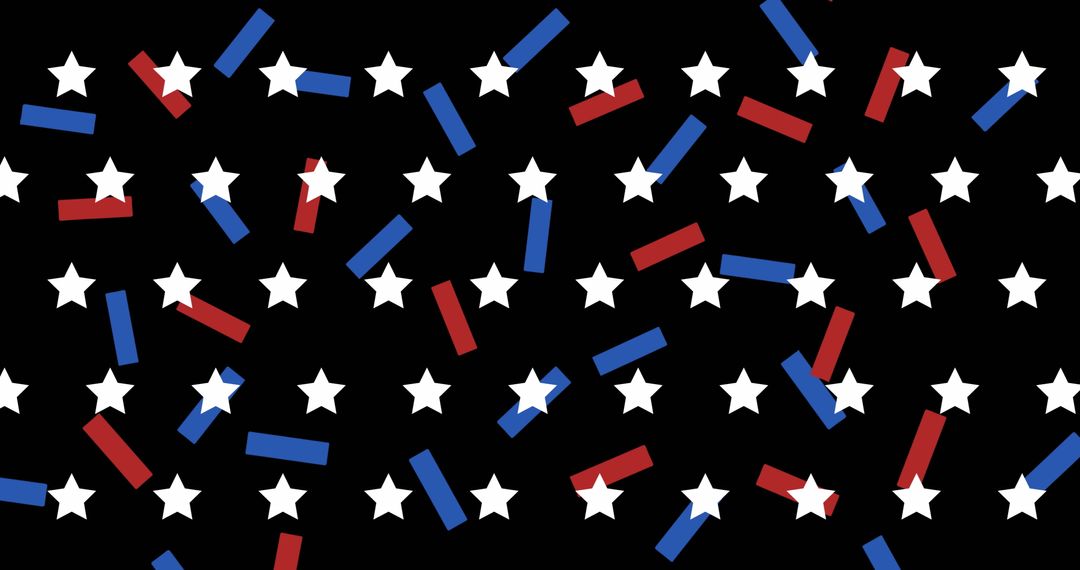 Patriotic USA Stars and Confetti Pattern