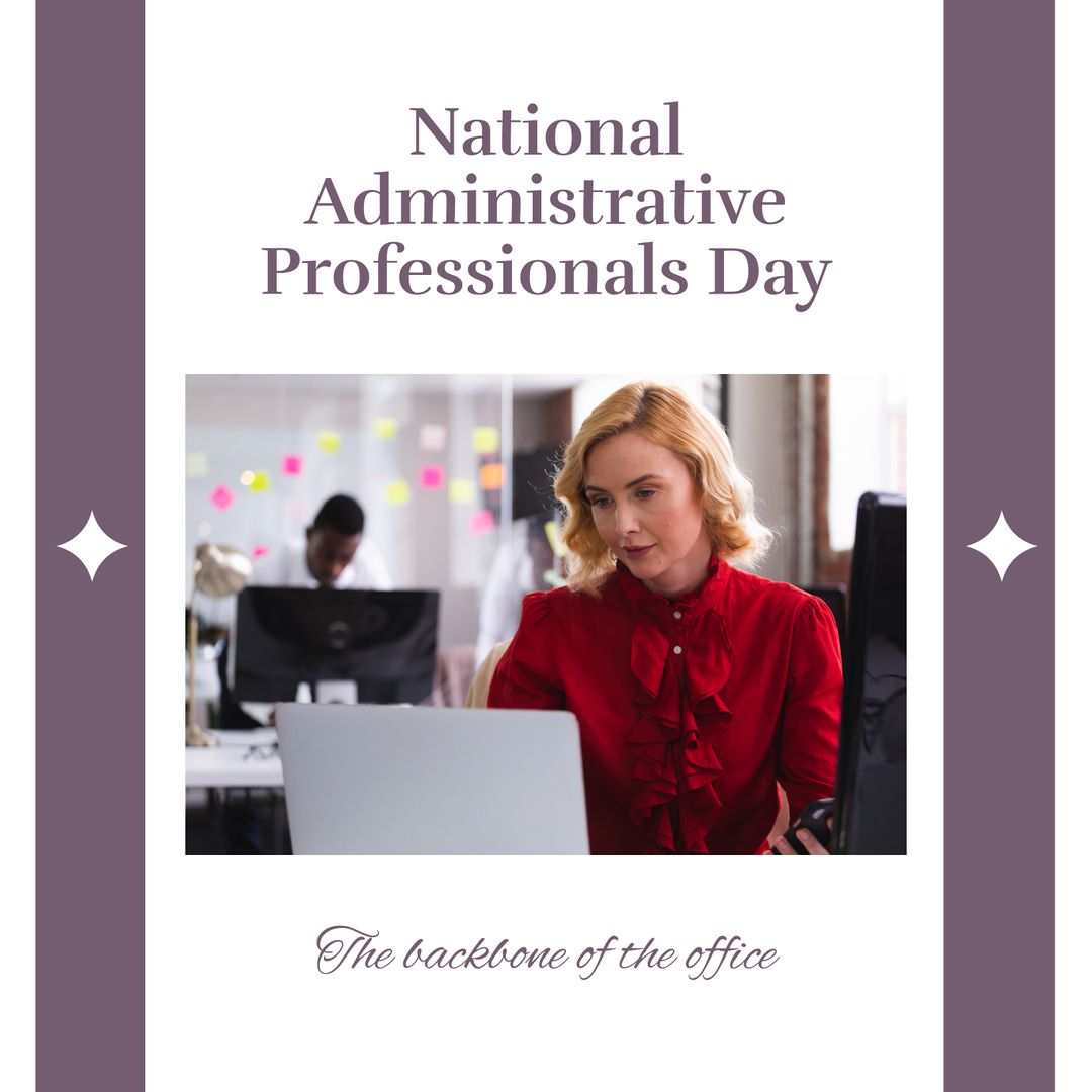 Caucasian Businesswoman Working on Laptop in Office