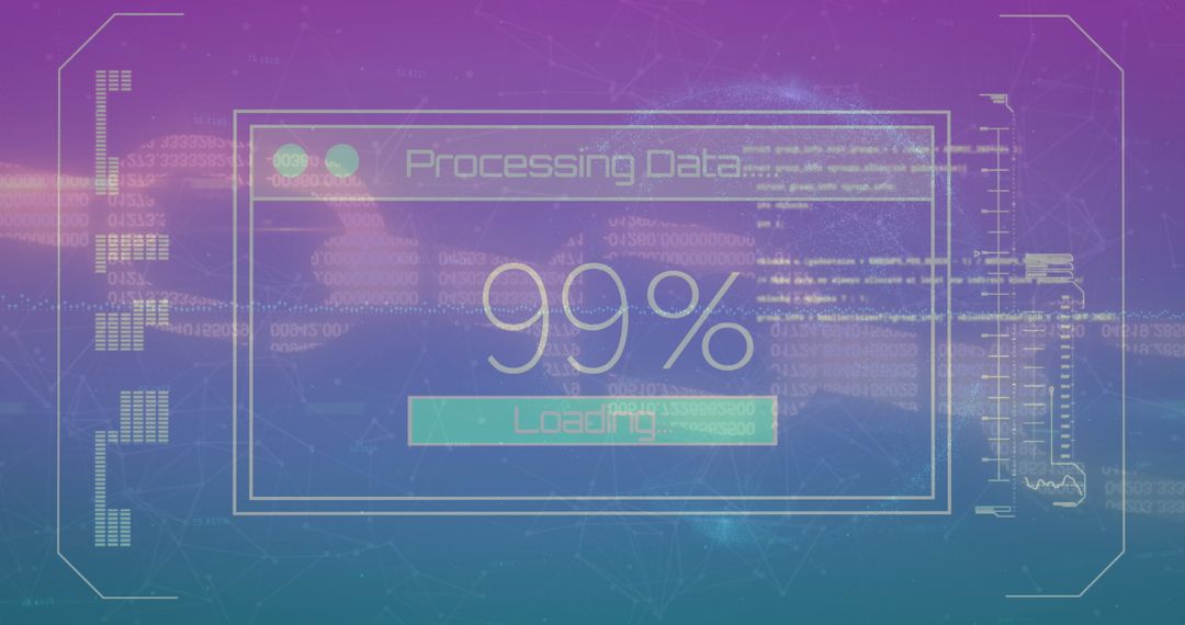 digital data processing interface overlay with futuristic elements - Free Images, Stock Photos and Pictures on Pikwizard.com