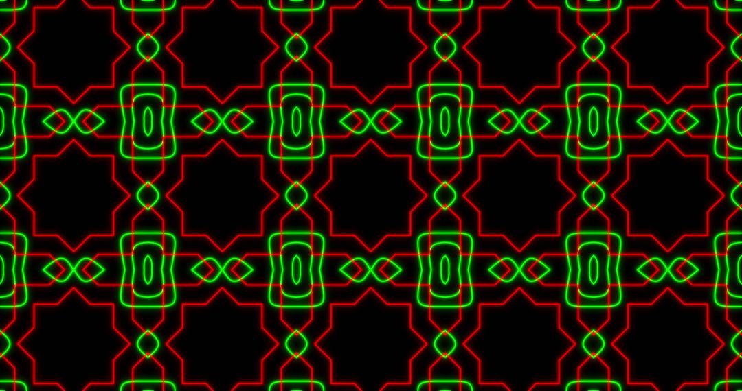 Hypnotic Neon Kaleidoscope Pattern with Seamless Loop