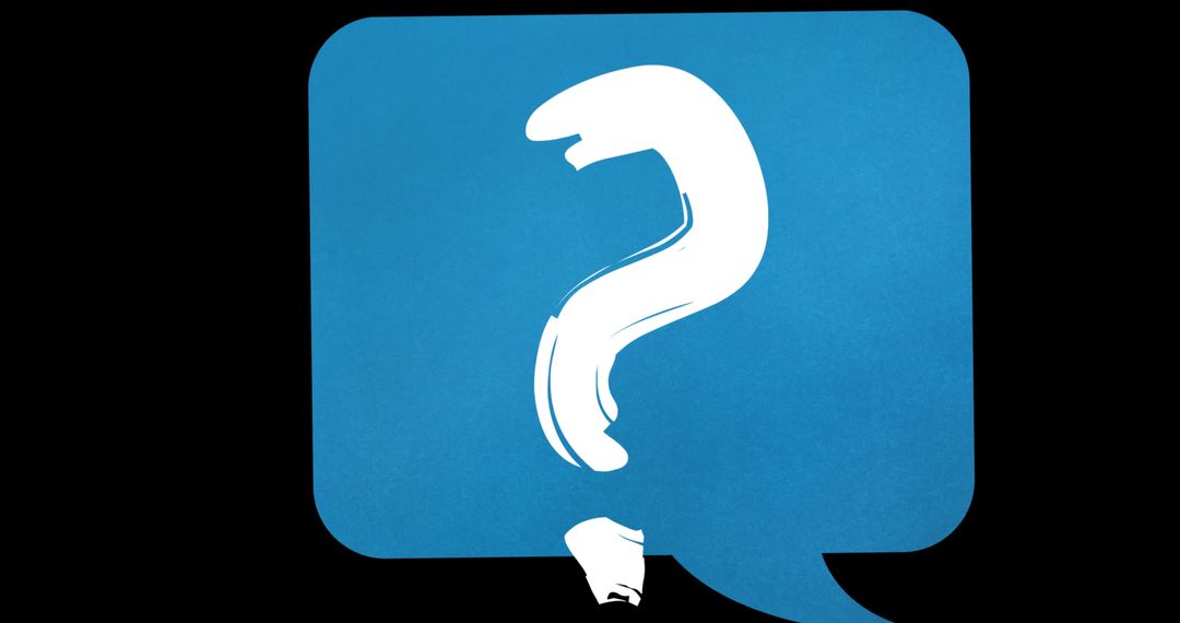 Abstract Question Mark in Speech Bubble Illustration