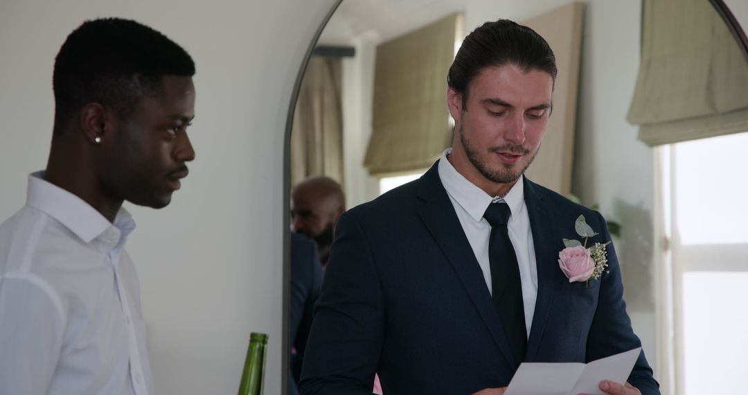 Groom Delivers Heartfelt Wedding Speech to Groomsman