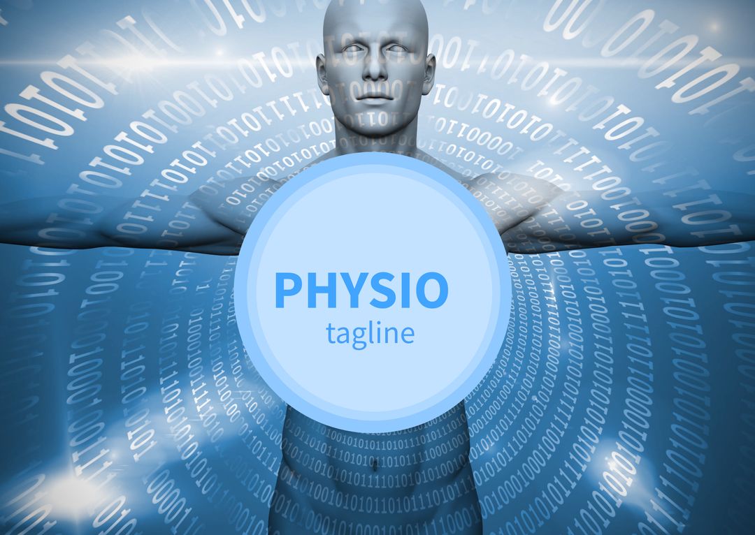 Futuristic Physio Concept with Digital Human Elements