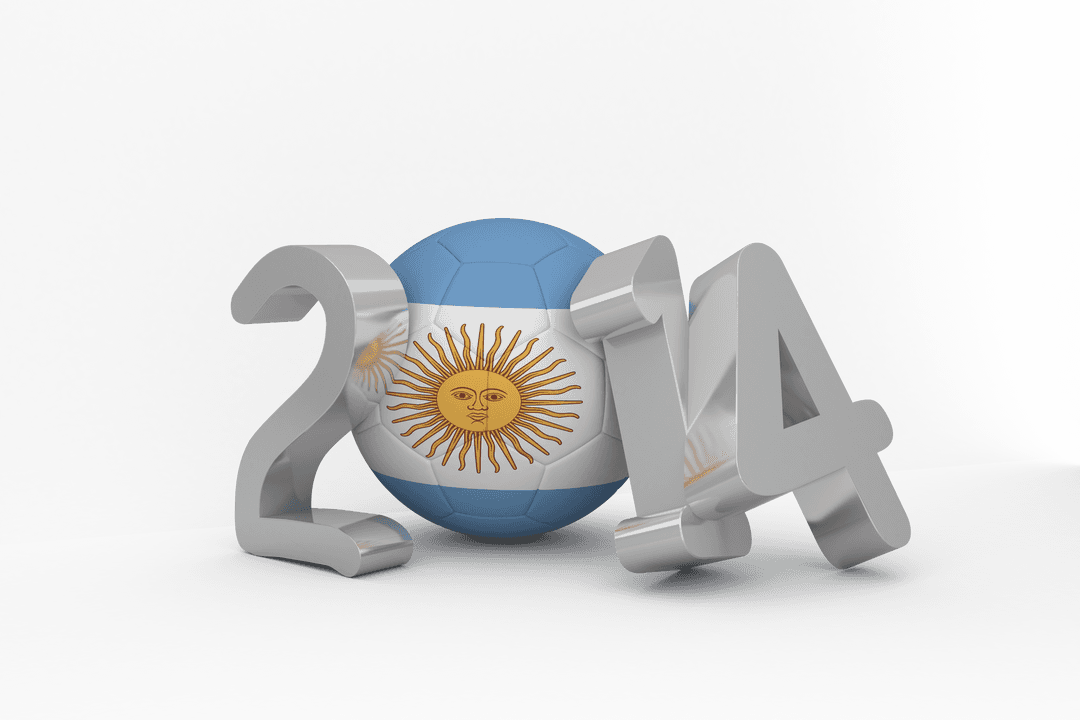 Transparent Soccer Inspired 2014 Argentina Flag Design