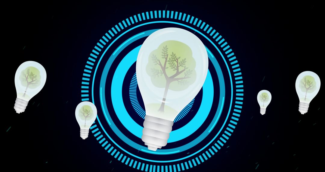 Go Green Digital Initiative Lightbulb Concept