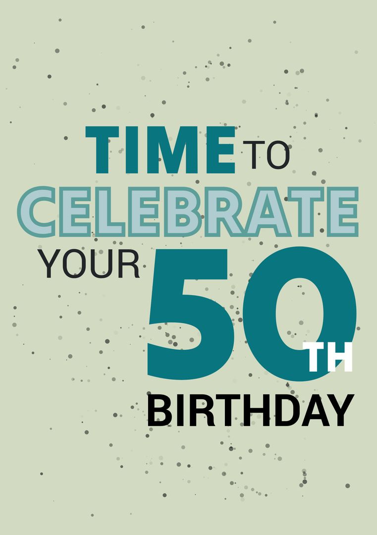 Festive 50th Birthday Celebration Design with Bold Typography - Download Free Stock Templates Pikwizard.com