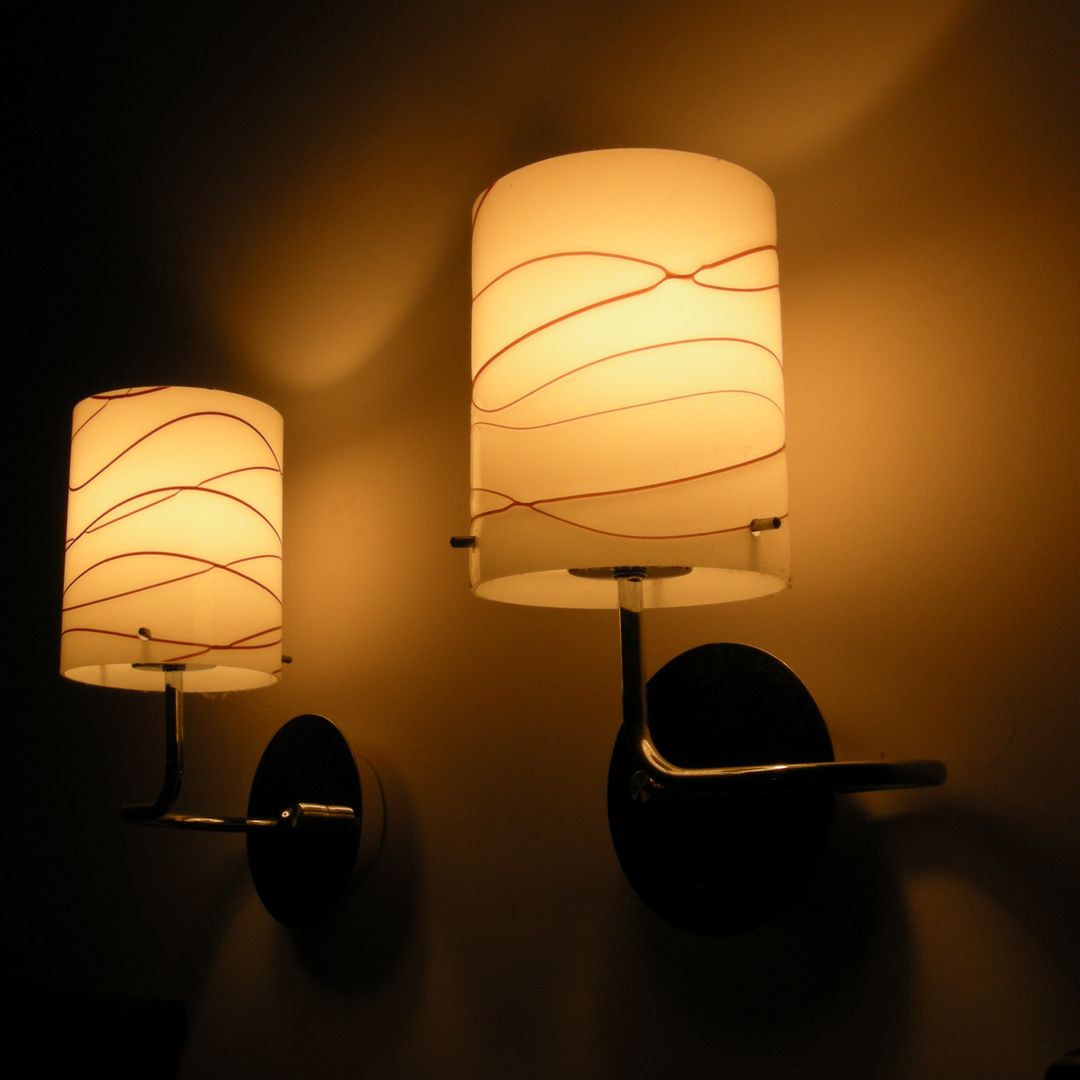 Modern Wall Light Fixtures with Patterned Lampshades - Free Images, Stock Photos and Pictures on Pikwizard.com
