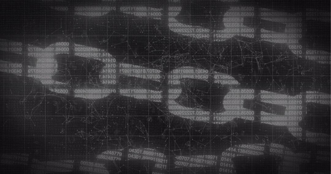 Digital Security Matrix with Data Stream Overlay