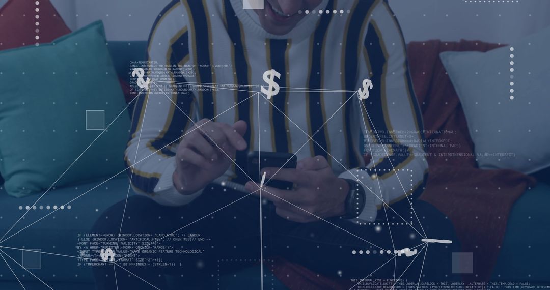 Technologically Connected Finance Concept with Smartphone
