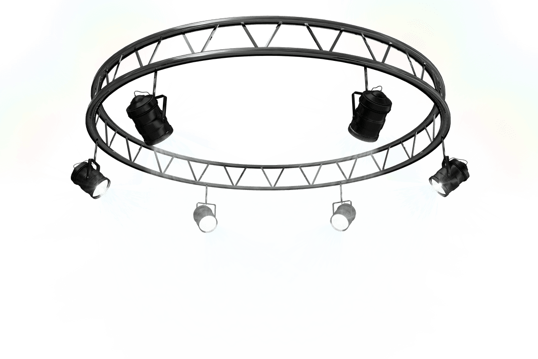 Stage Lighting Fixtures with Transparent Background for Entertainment Concepts