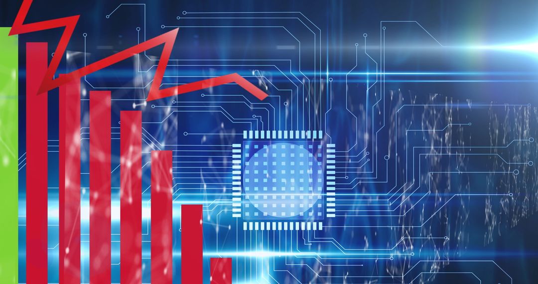 Tech Trends: Data Patterns with Microprocessor Circuitry - Free Images, Stock Photos and Pictures on Pikwizard.com