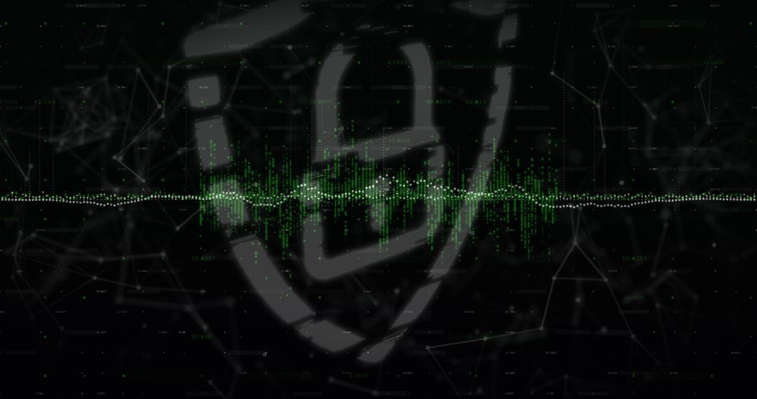 Cybersecurity Data Transfer with Digital Padlock Symbol