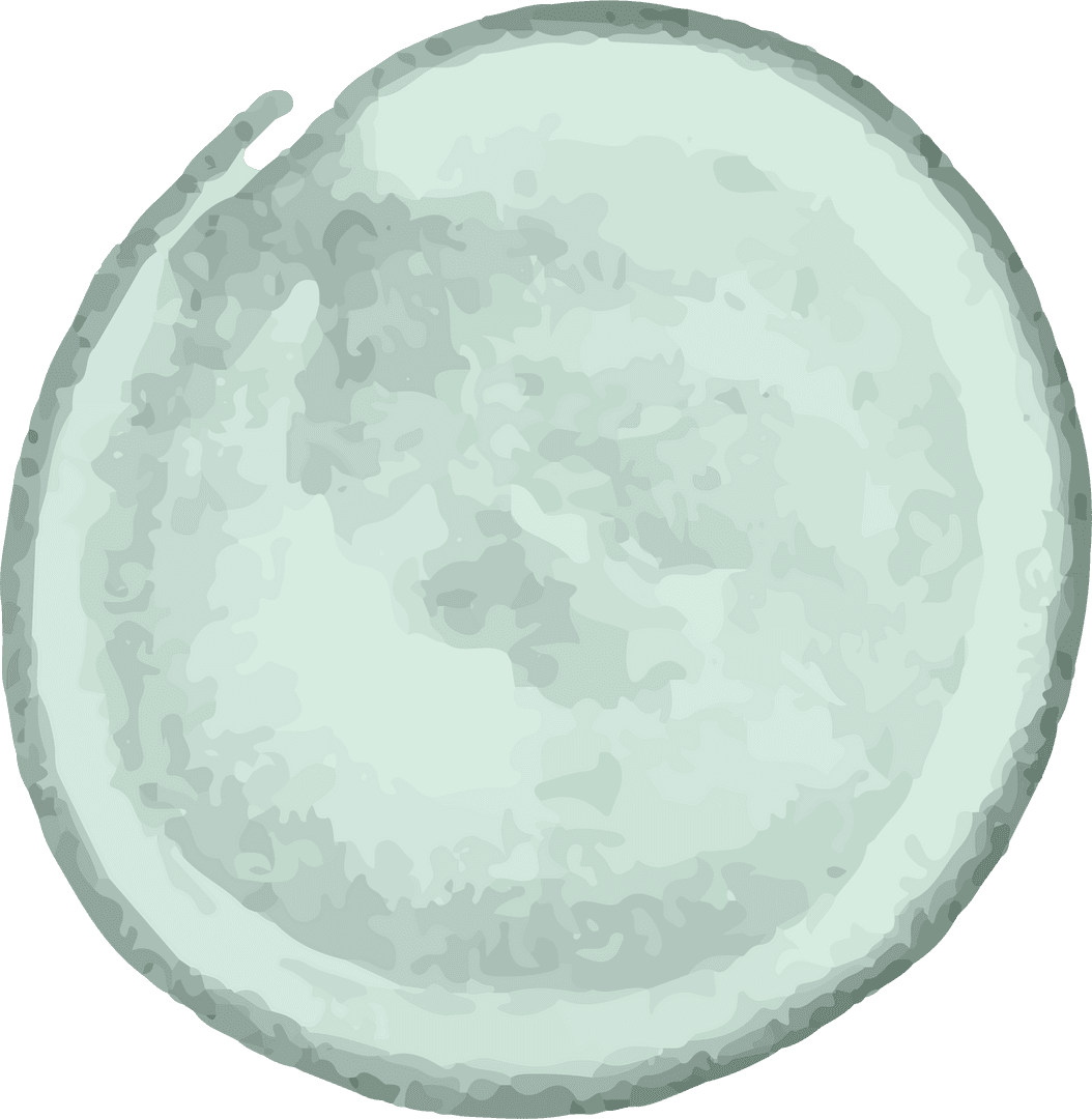 Transparent Pale Blue Circular Paint Splash with Abstract Texture