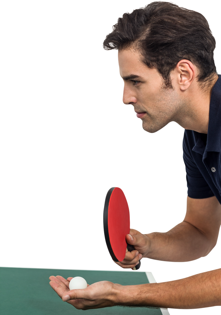 Transparent Confident Male Athlete Playing Table Tennis - Download Free Stock Images Pikwizard.com