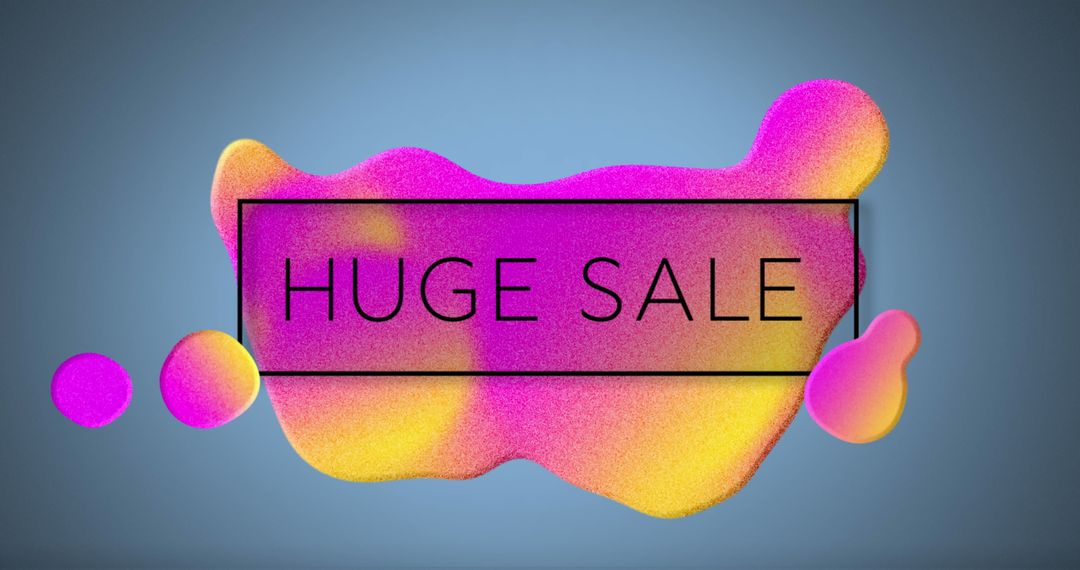 Vibrant Huge Sale Banner with Colorful Abstract Design