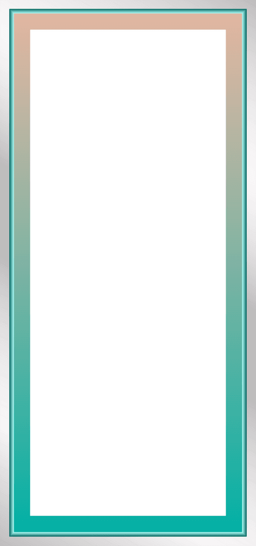 Pink to Blue Gradient Transparent Frame on White Rectangle Layout