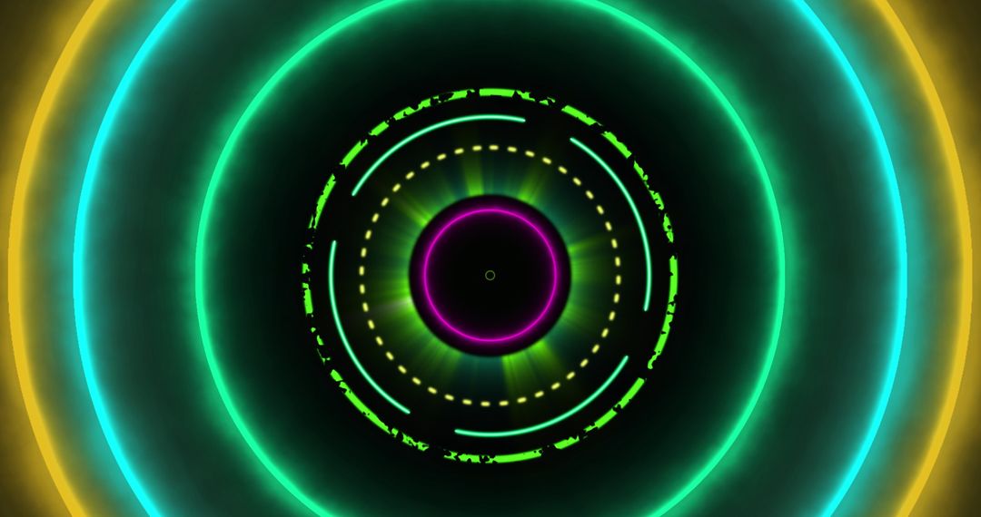 Futuristic Digital Pulsating Circles