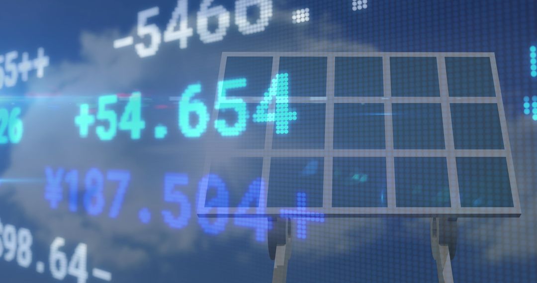 Solar Energy with Financial Growth Overlaid on Data Graphics