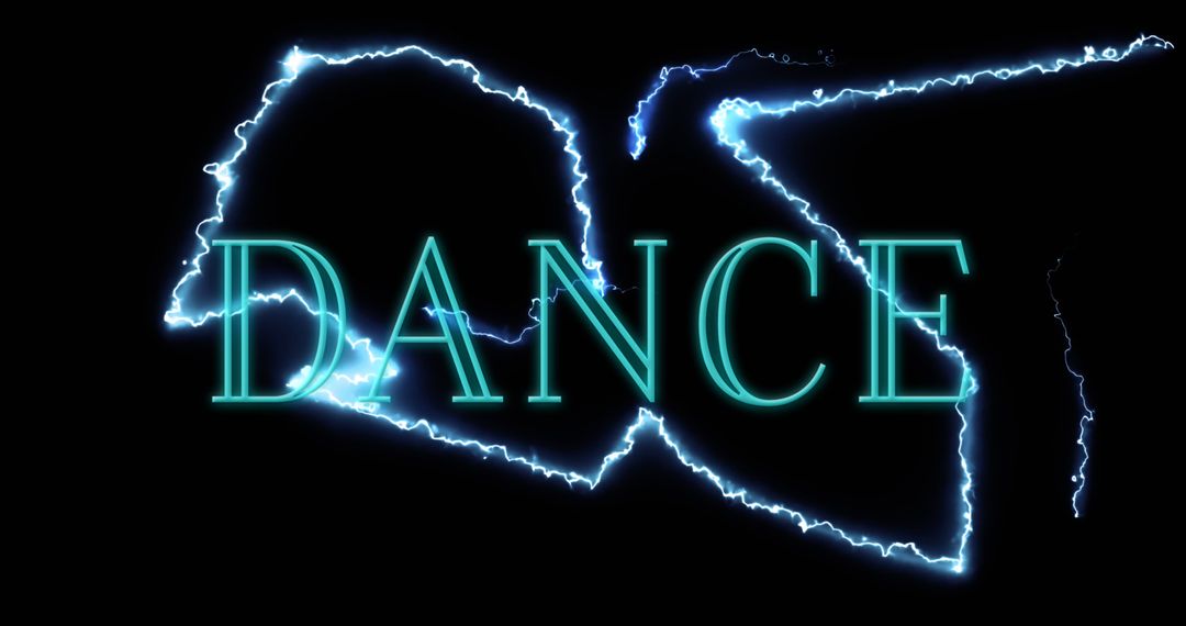 Dance Typography with Vibrant Lightning Effect