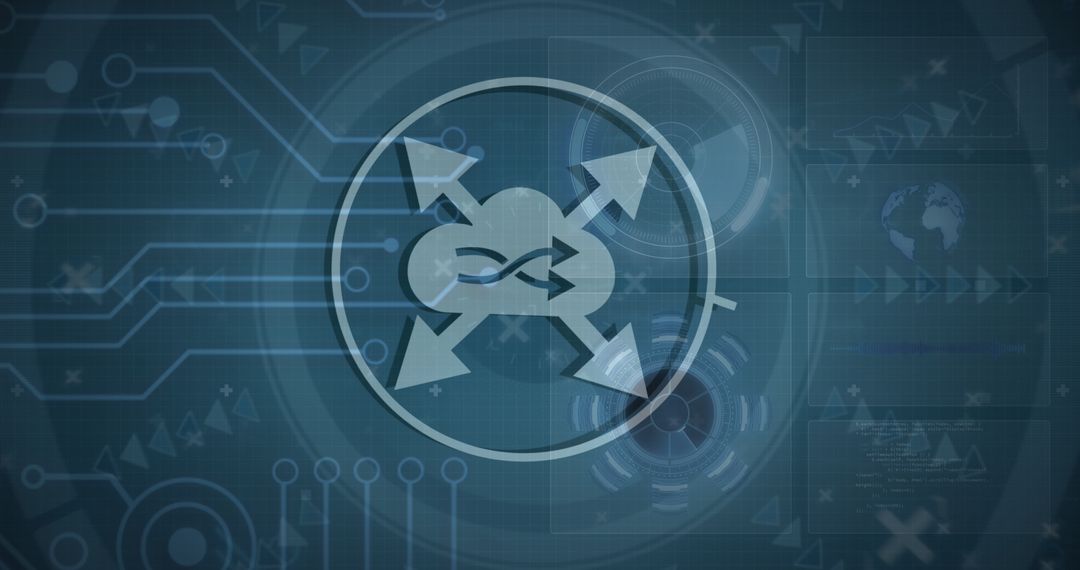 Futuristic Digital Communication and Infographic Interface