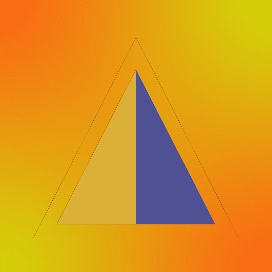 Transparent Geometric Triangle Art with Gradient Background