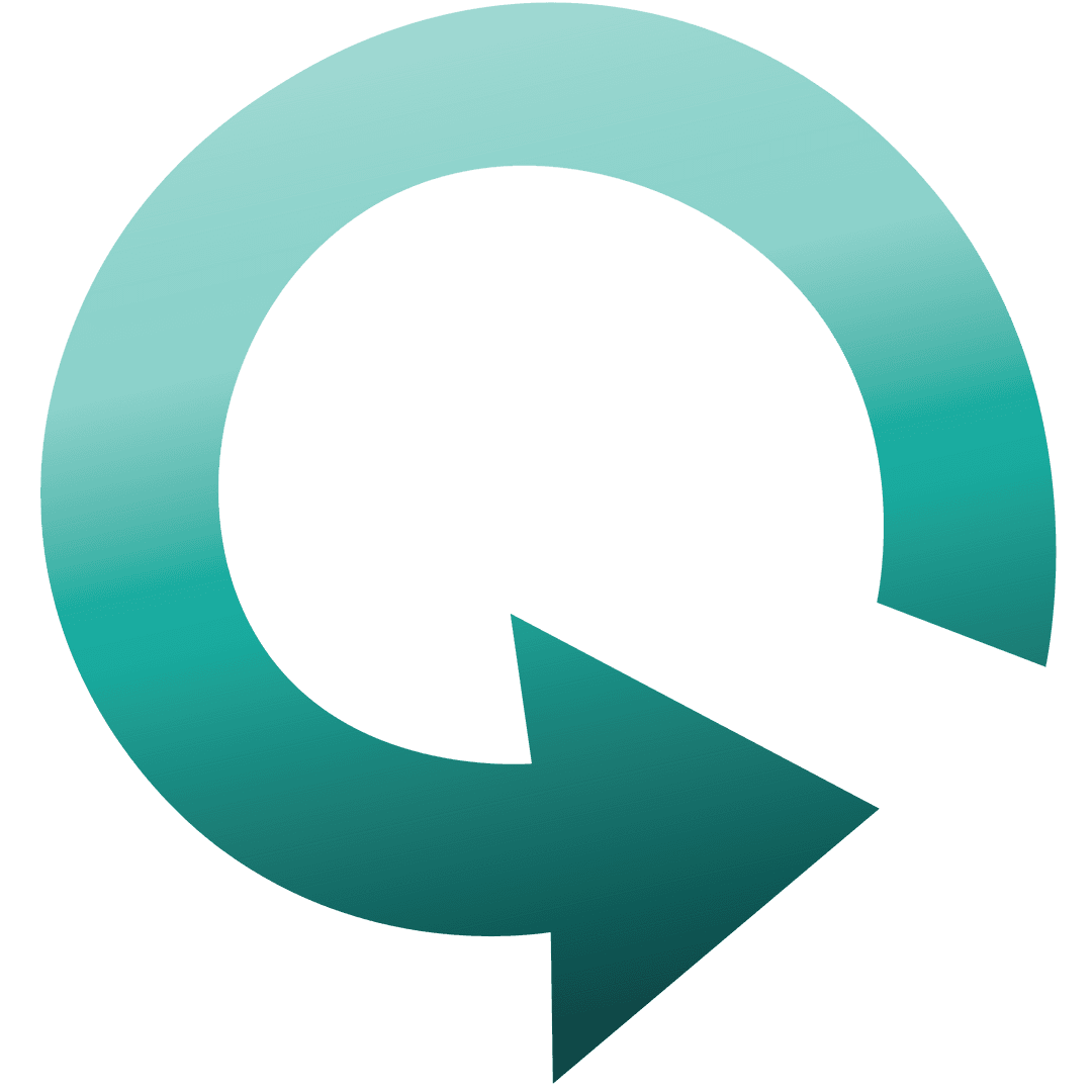 Stylish Aquamarine Arrow on Transparent Background Illustration