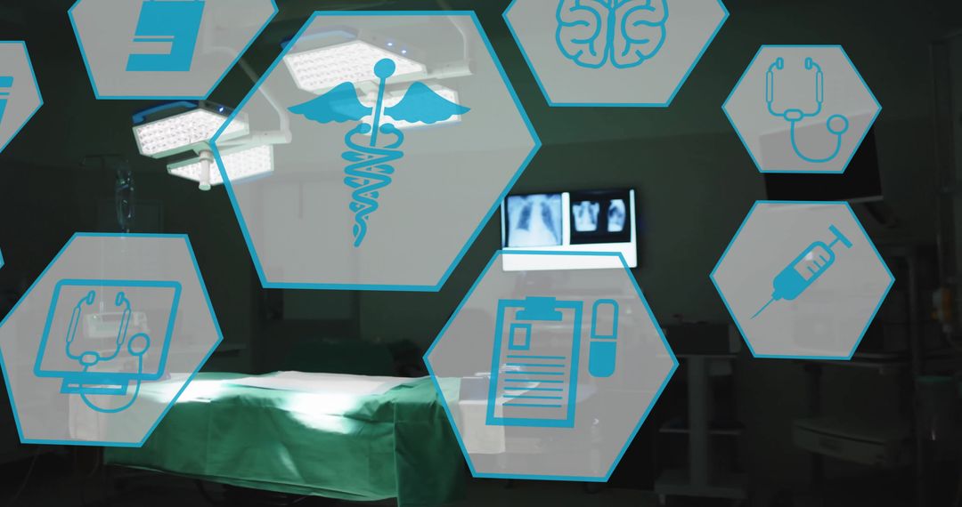 Futuristic Medical Technology with Interface in Operating Room