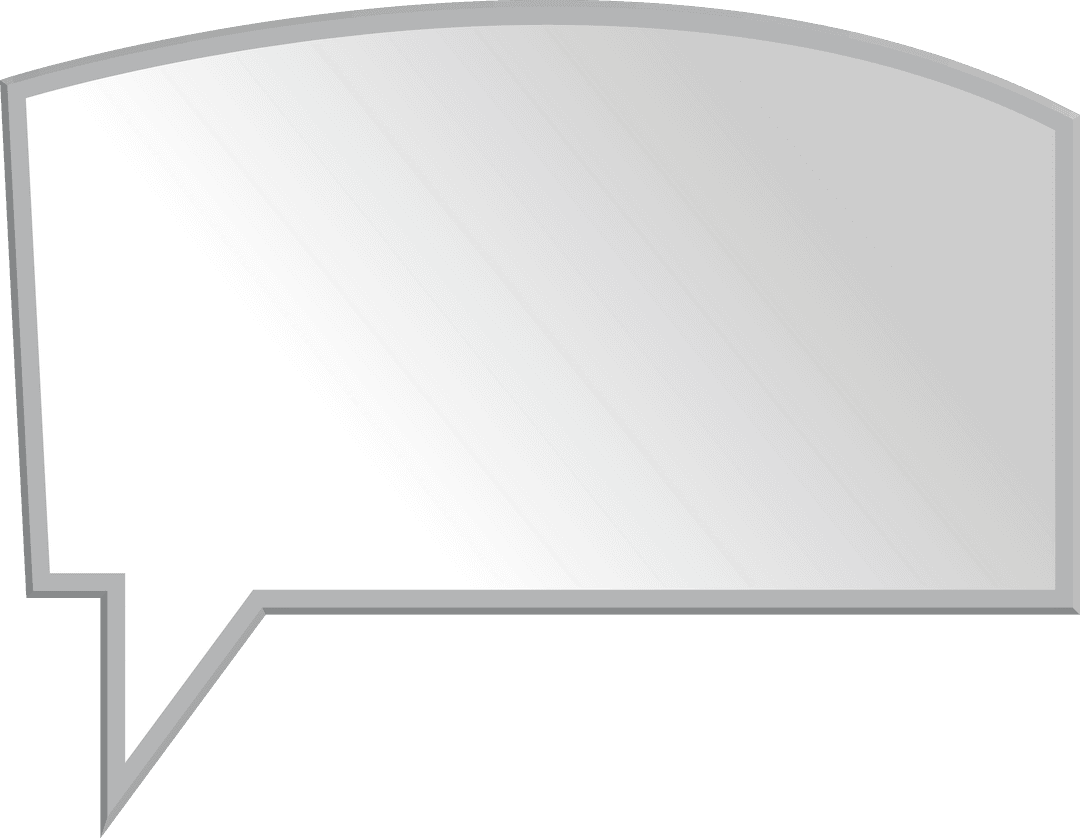 Transparent Speech Bubble on Isolated Background