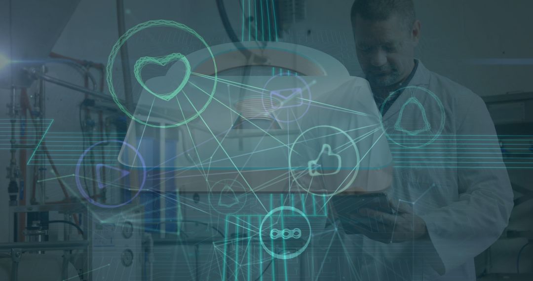 Doctor Analyzing Digital Health Data on Smartphone