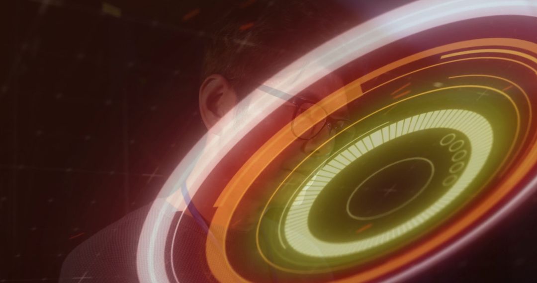 Futuristic Holographic Interface in Research Lab