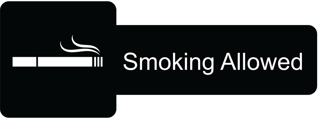 Smoking Allowed Sign on Transparent Background Vector