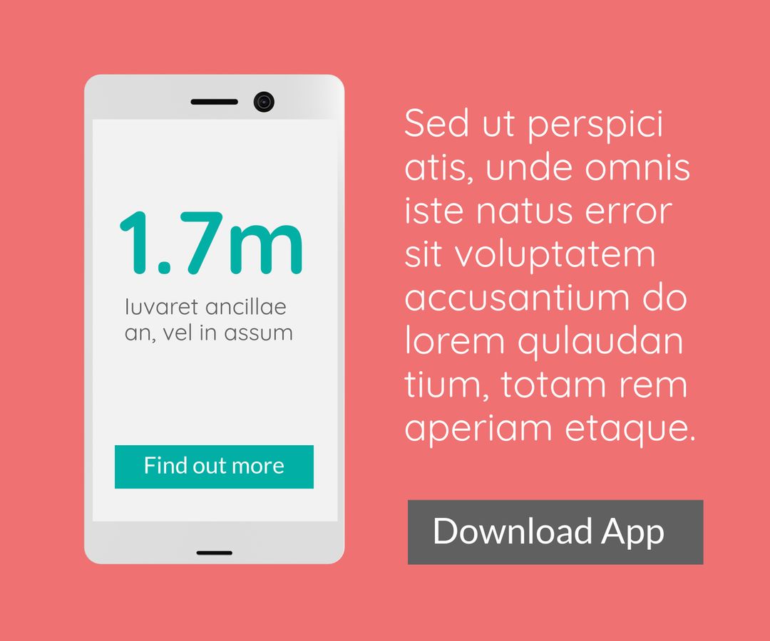 Mobile App Promotional Graphic with Smartphone Illustration