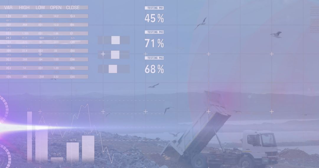 Data Processing Graphics Over Wasteland for Sustainability Concepts