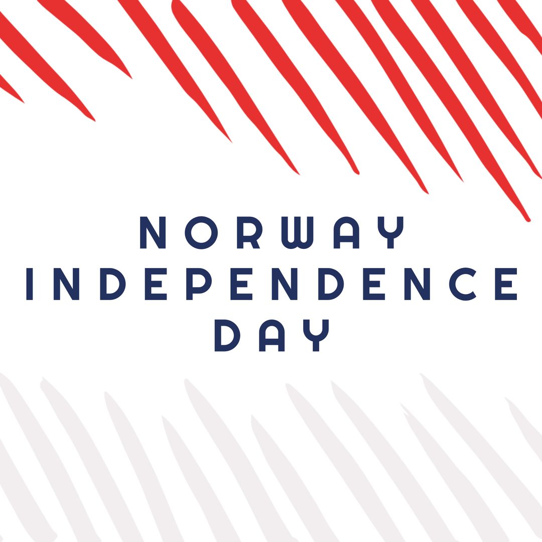 Norway Independence Day Celebration with Patriotic Red and White Design - Download Free Stock Templates Pikwizard.com