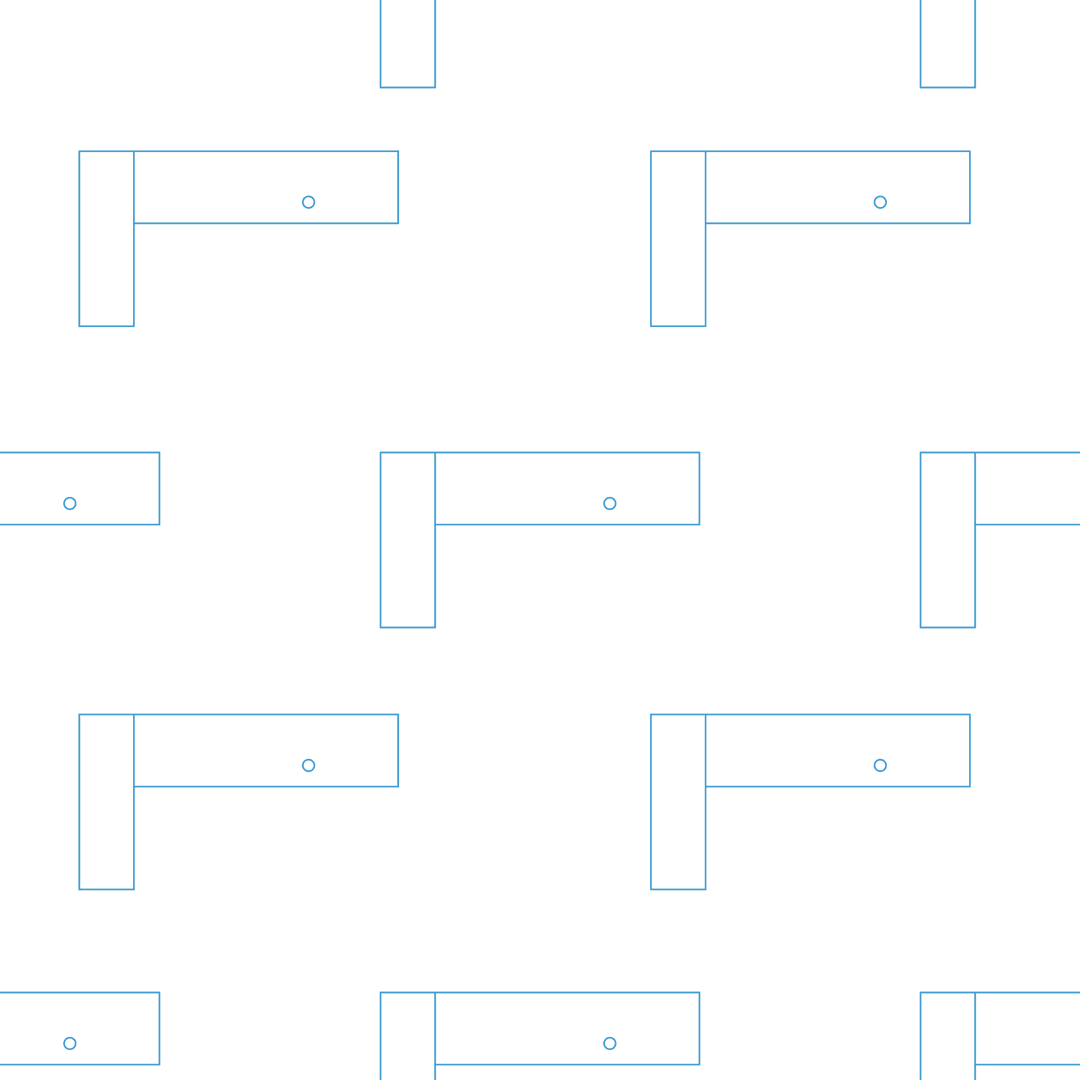 Transparent Seamless Pattern with Blue Ruler Motif