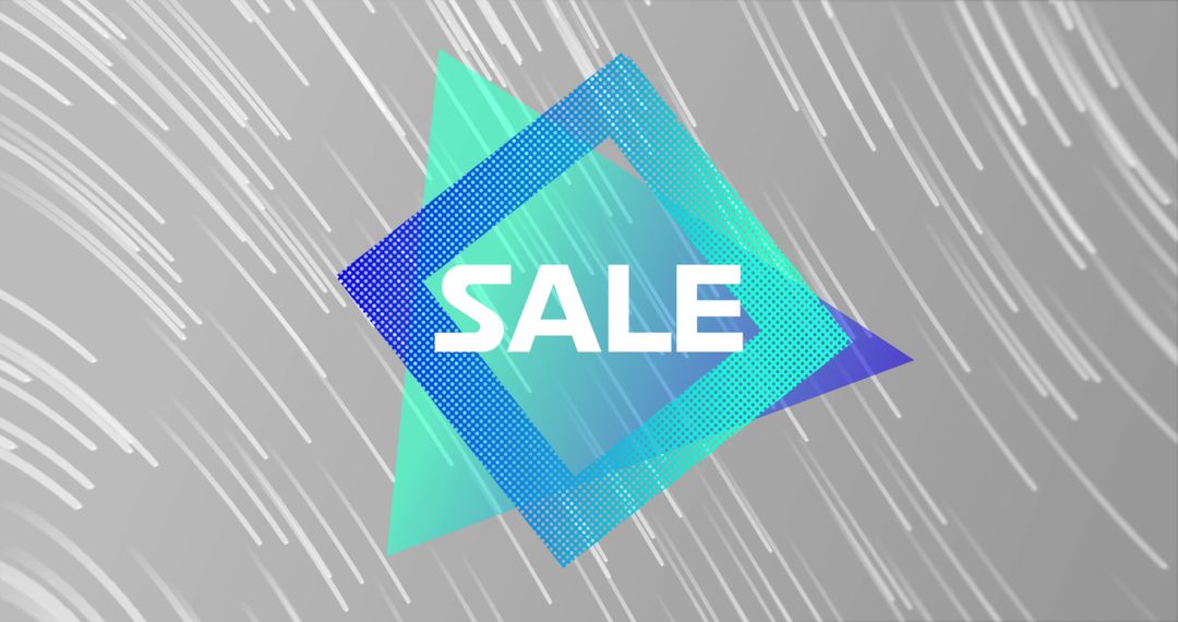 Dynamic Geometric Sale Banner with Abstract Background