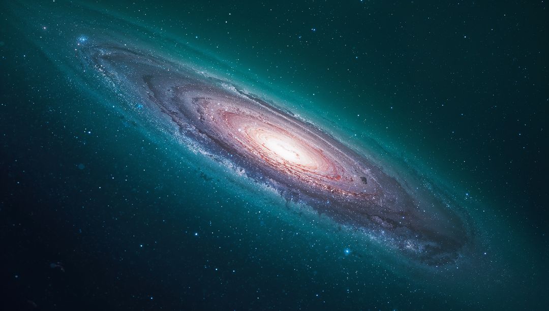 Mysterious Spiral Galaxy with Vibrant Luminous Core