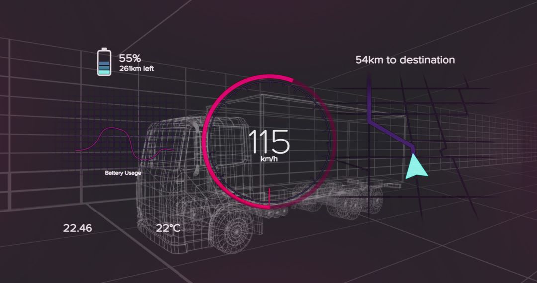 Digital Dashboard Display with 3D Car Model Interface