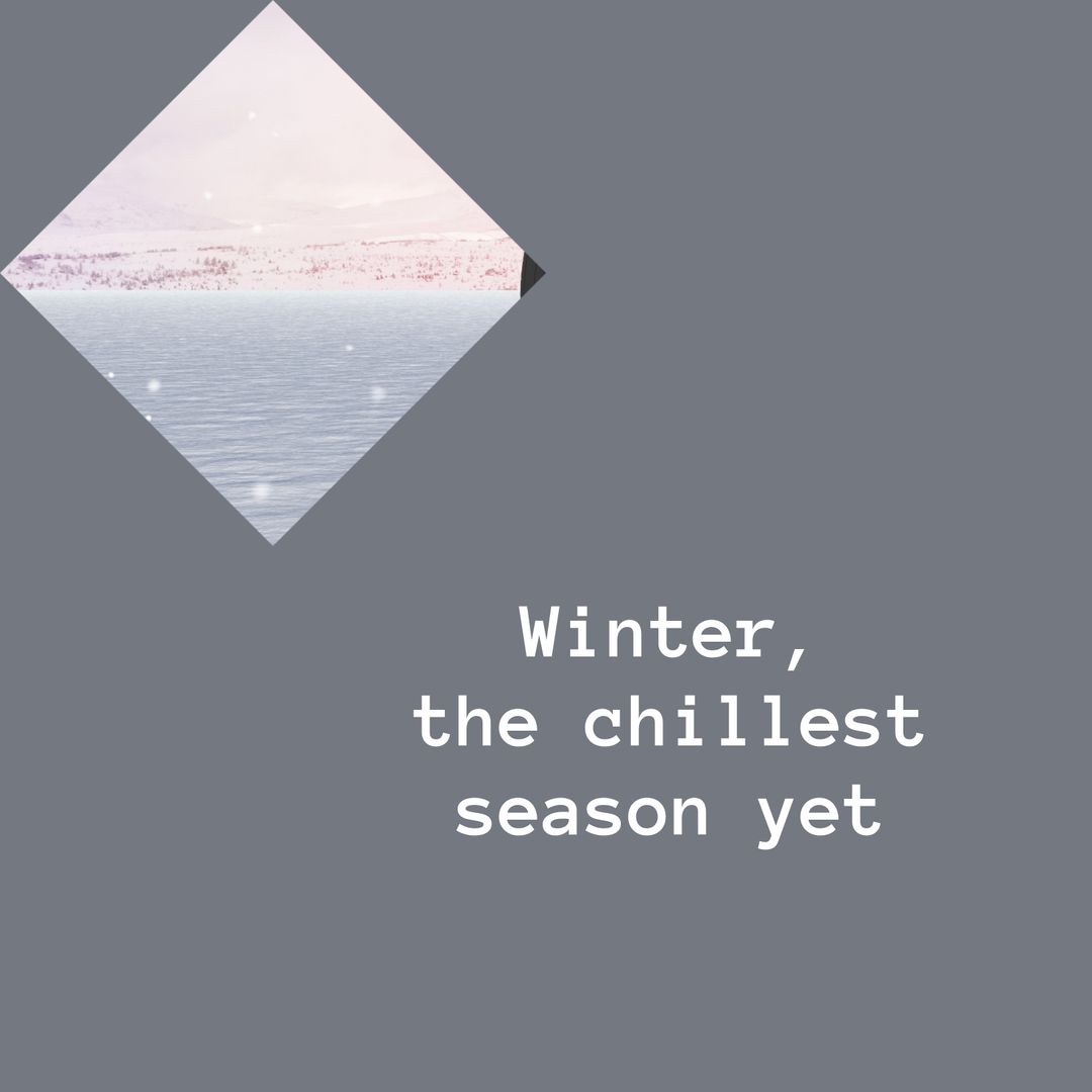 Snowy Winter Scenery with Inspirational Quote