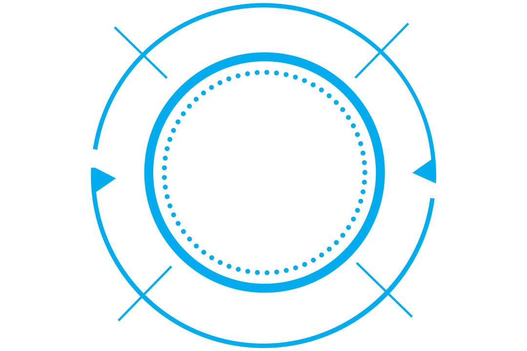 Abstract Blue Circular Shape on Transparent Background