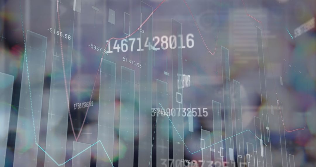 Abstract Digital Background with Dynamic Financial Data