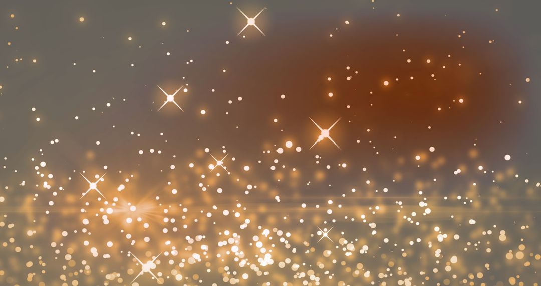 Abstract Golden Bokeh on Grey Background