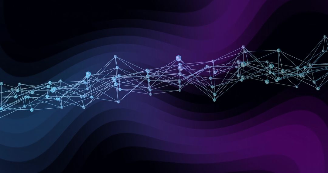 Digital Network Structure with Glowing Spherical Nodes