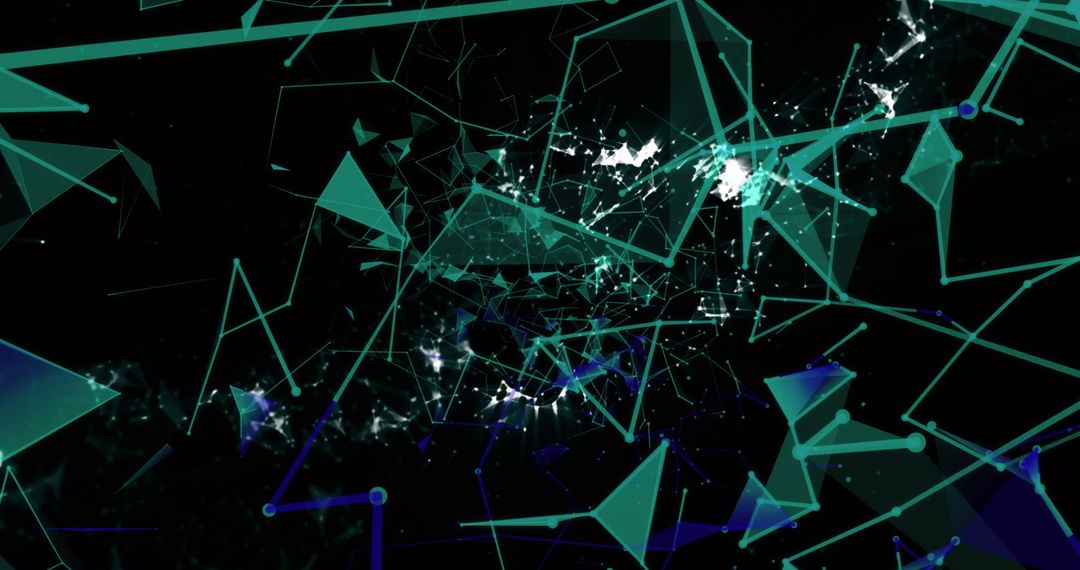 Abstract Digital Connectivity Network with Glowing Points
