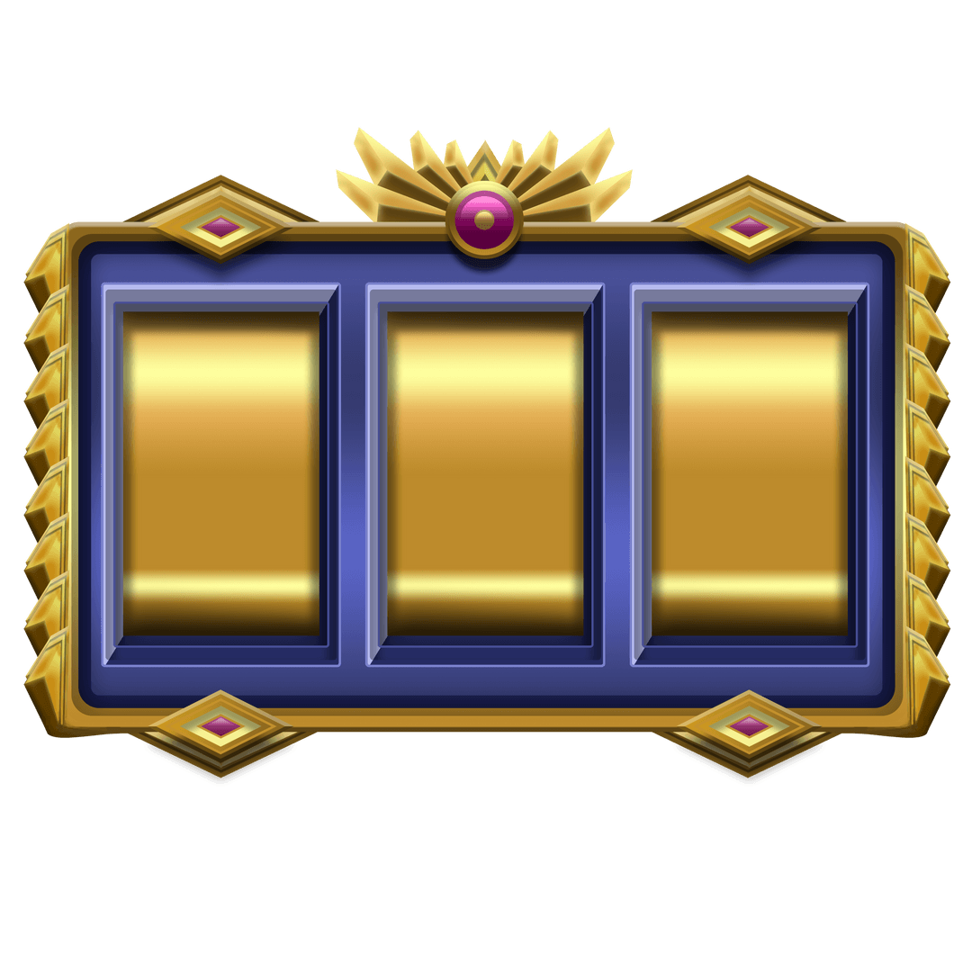 Transparent Slot Machine Illustration on Clear Background