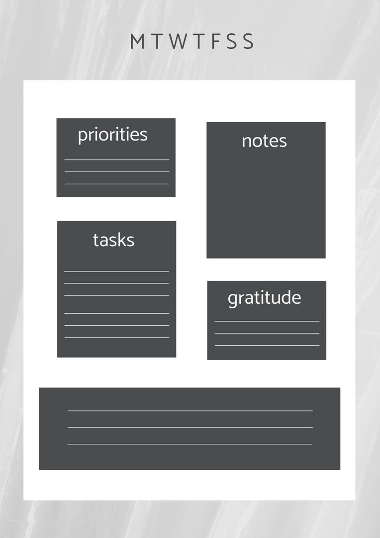 Weekly Planner Layout Template for Organizing Tasks - Download Free Stock Templates Pikwizard.com